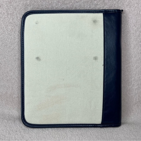 Abound by Marriott Canvas/Leather Concierge Organizer Folder Binder-Navy/Cream - Picture 4 of 10